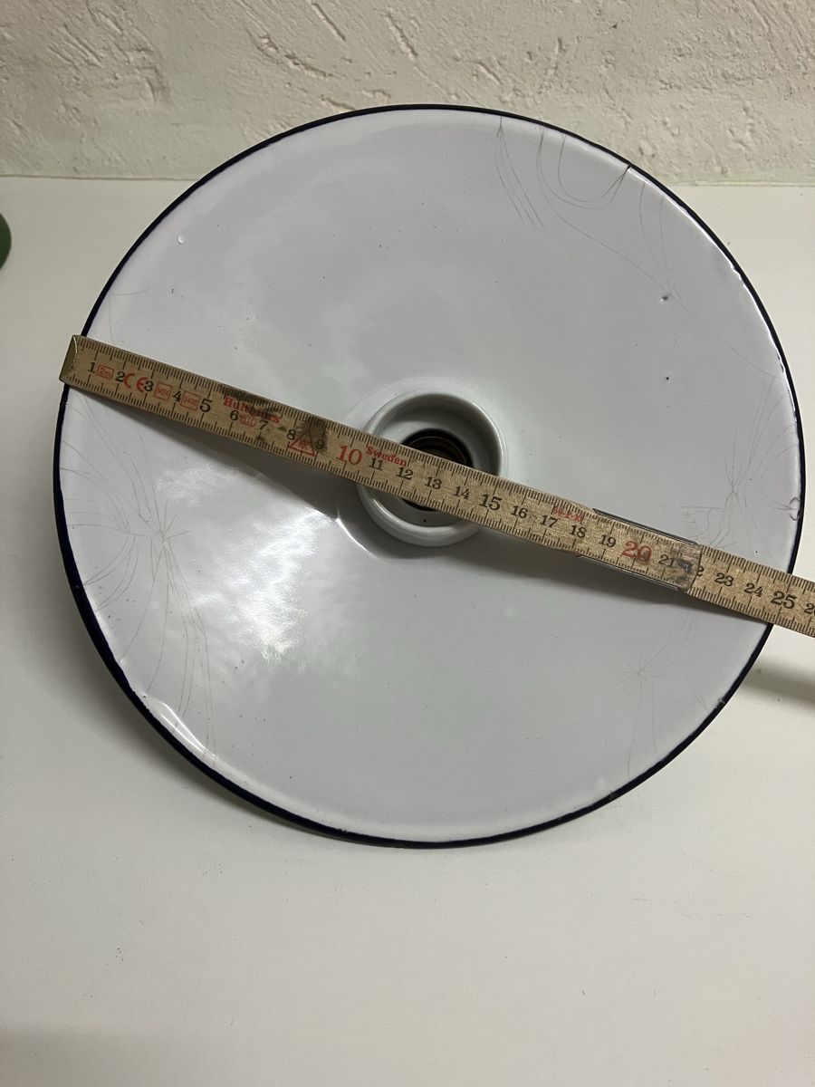 Lampadari & plafoniere: Antiker Lampe Emaille weiss – Usato da Gossau SG venduto da skalar01 2
