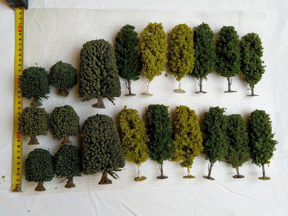 Cayway Lot de 53 arbres miniatures mélangés - Couleurs mélangées