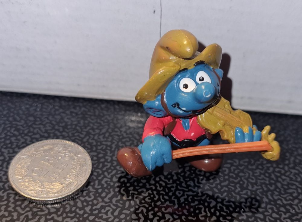 Figurine Schleich Schtroumpf à La Pomme Verte - édition 1982, PVC, Occasion