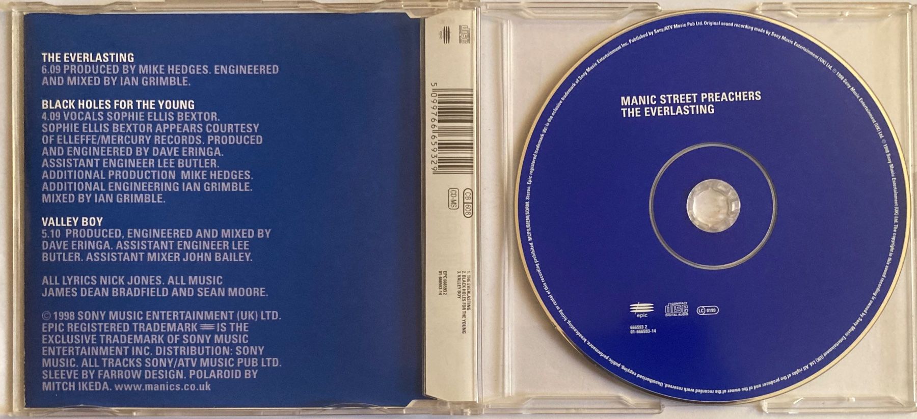 CDs: MANIC STREET PREACHERS - THE EVERLASTING – Gebraucht aus Poliez-Pittet von Newtown-Records 1