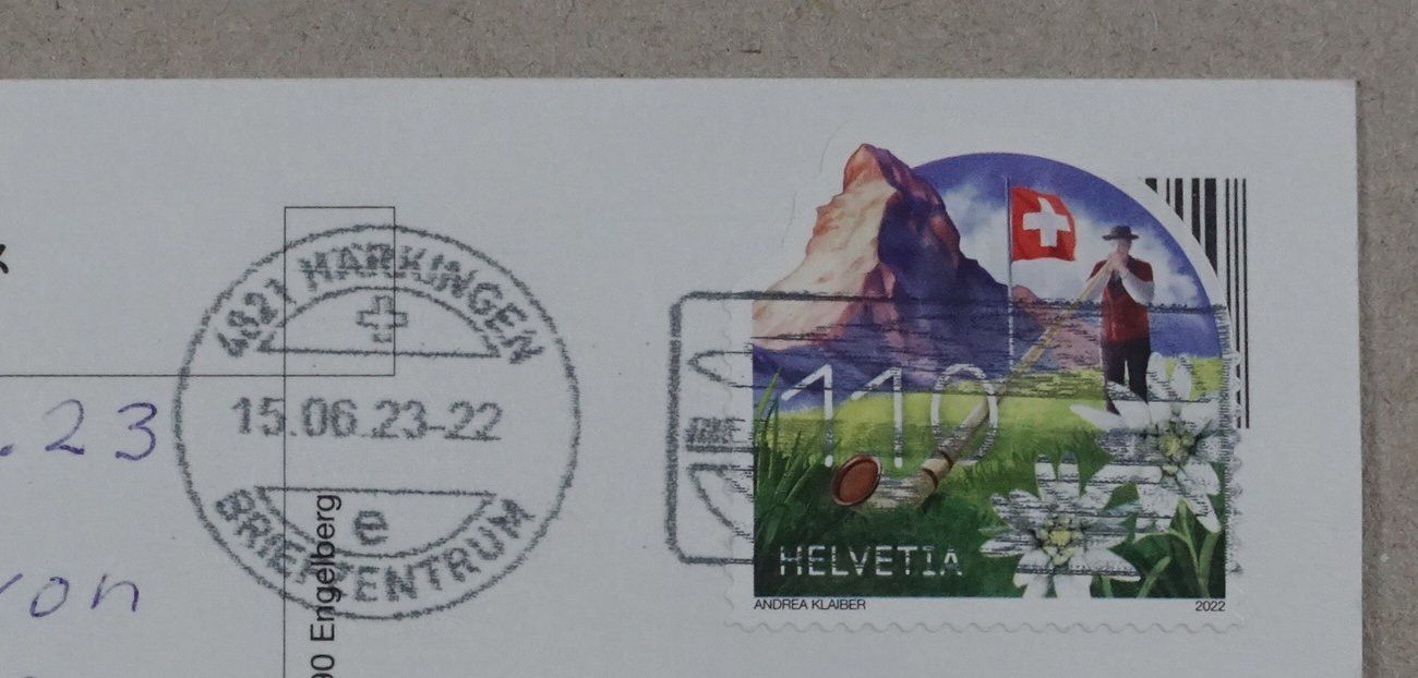 Cartoline postali: Engelberg, 2023 – Usato da Lenzburg venduto da fh1 1