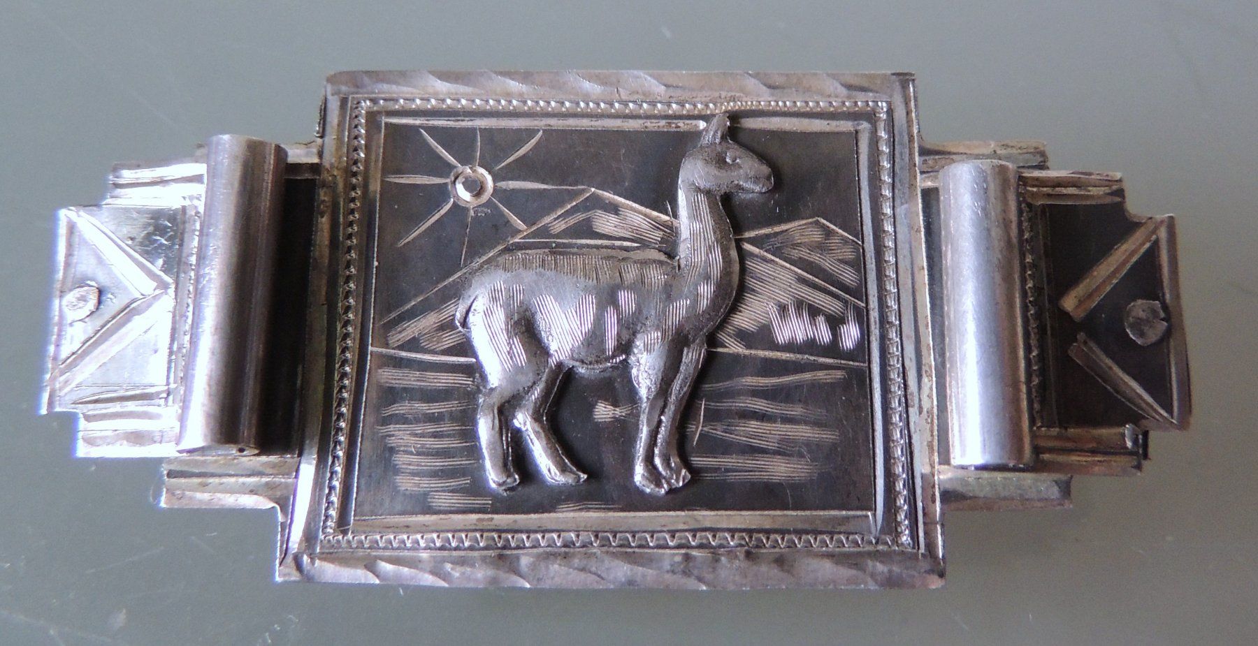 Spille & Fermagli: Silber 900 Brosche aus Argentinien 48 x 23 mm – Usato da Waldenburg venduto da schaller707