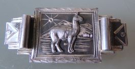 Silber 900 Brosche aus Argentinien 48 x 23 mm