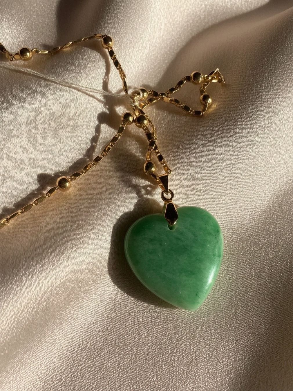 Colliers: Collier pendentif cœur vert agate – Neuf avec emballage d'origine à St-Maurice par Sandrinette123 2