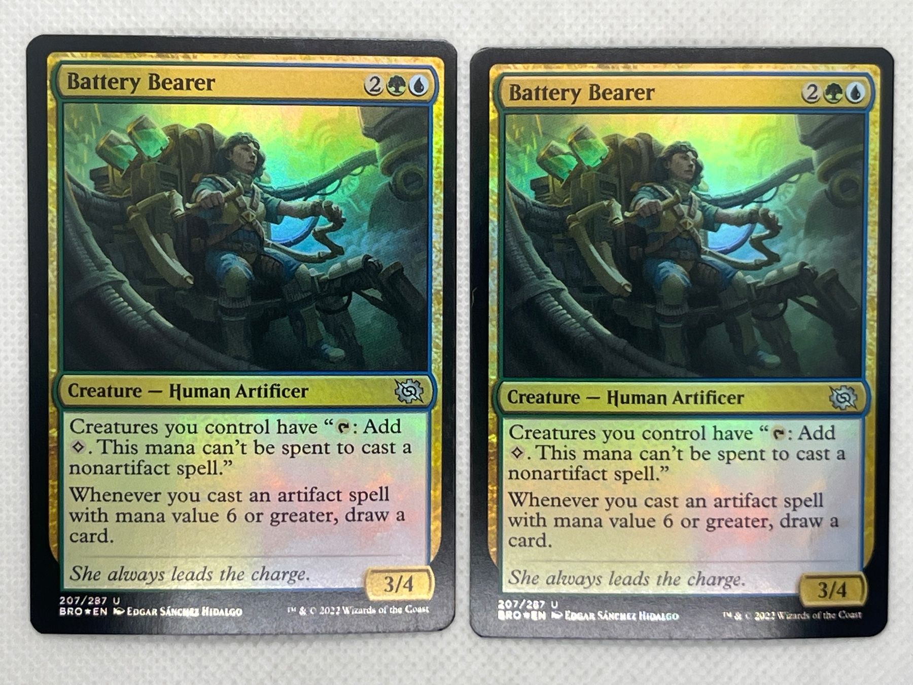 Magic The Gathering Carte collezionabili: Magic The Gathering: 2x Battery Bearer Foil – Usato da Hinterkappelen venduto da Kim1992