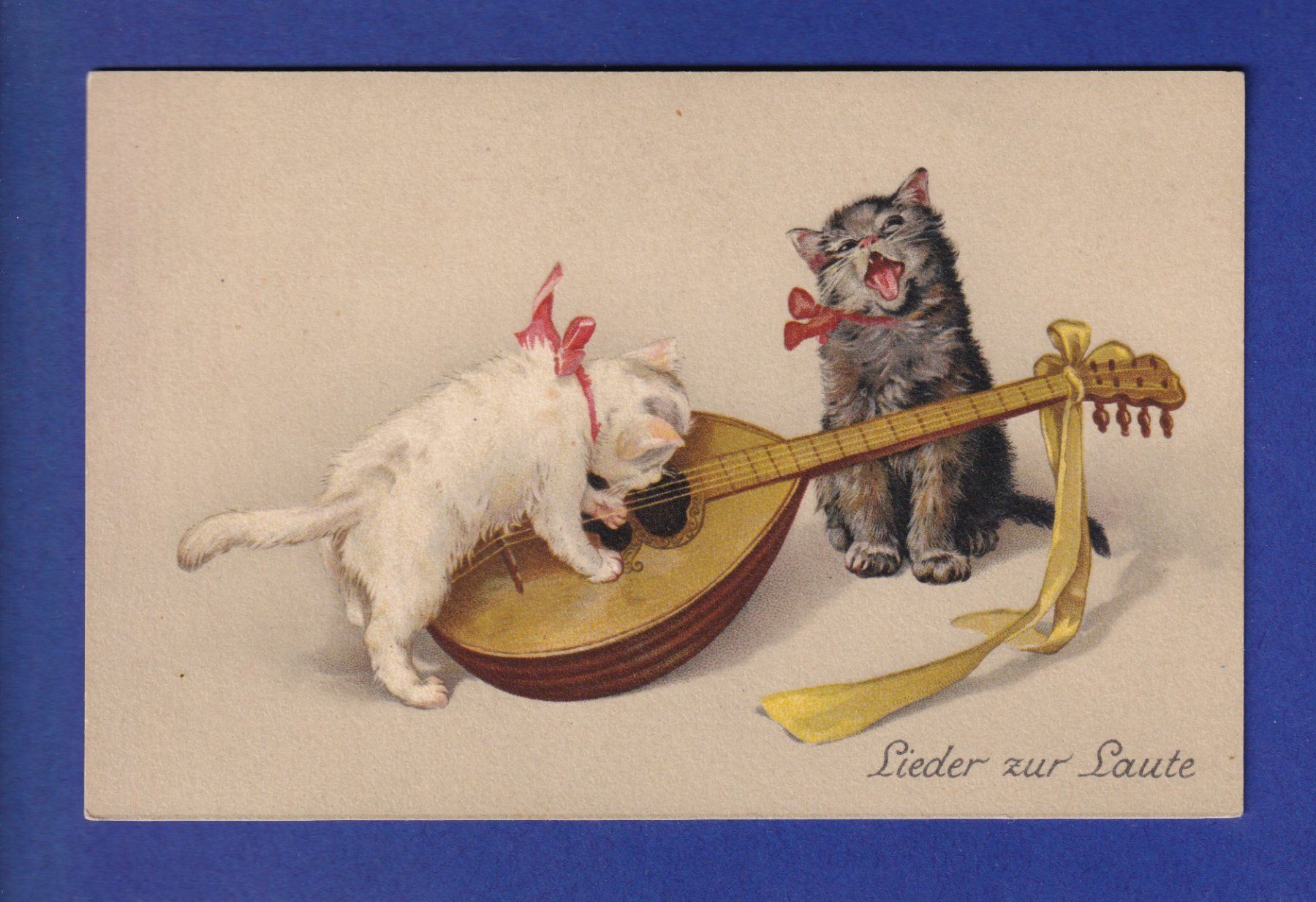 Ansichtskarten: CHAT - Chatons et mandoline – Gebraucht aus Pully von nicecards-shop