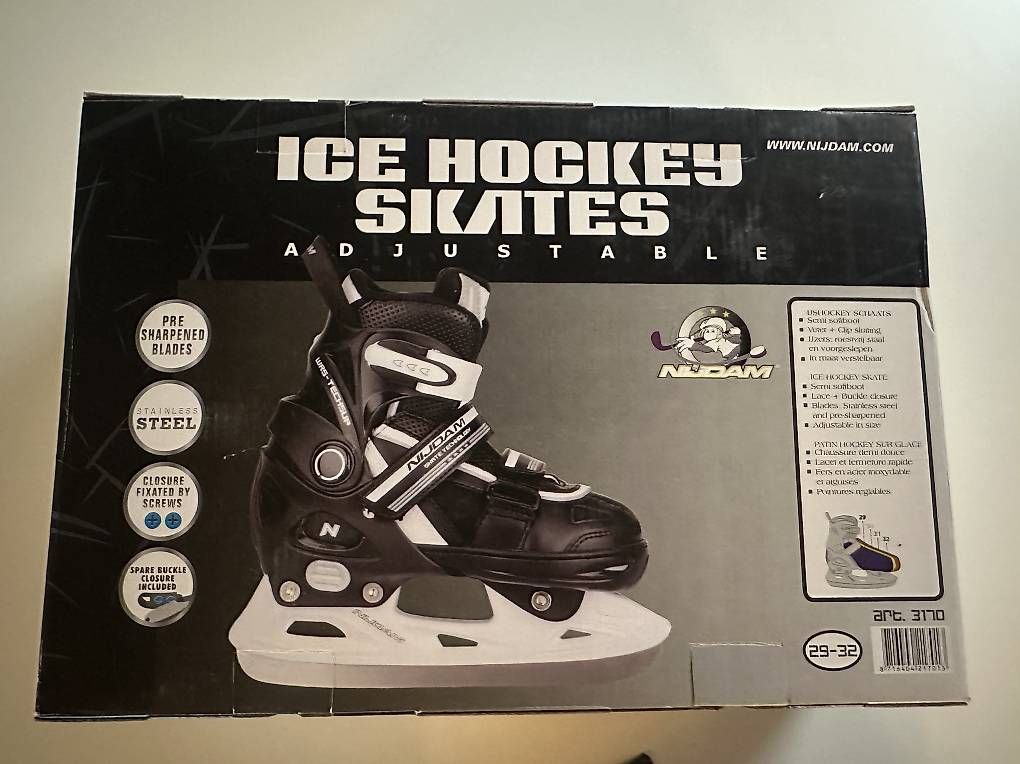 Pattini da ghiaccio: Nijdam Kinder-Eishockeyschlittschuhe Gr. 2932 – Nuovo e nell'imballaggio originale da Sursee venduto da ali_wd2m 3