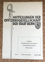 SCHWEIZER ARMEE MITTEILUNG DER OFF. GESELLSCHAFT BERN 1956
