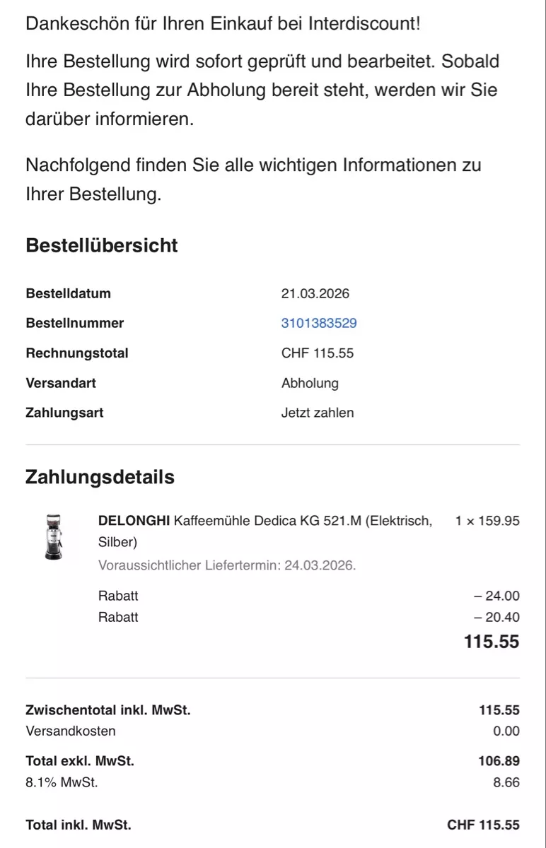 De'Longhi Elettrodomestici da cucina: DeLonghi Kaffeemühle – Usato da Basel venduto da gms_xr65 4