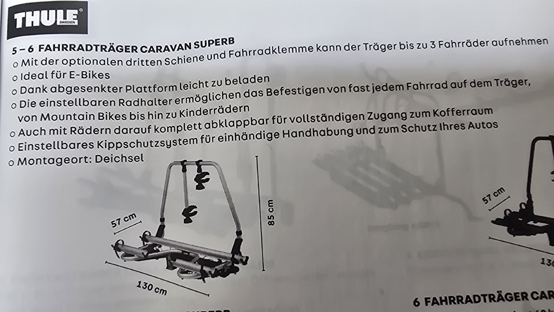 Travi: Thule, Fahrradträger Caravan Superb – Usato da Dornach venduto da Shipyard