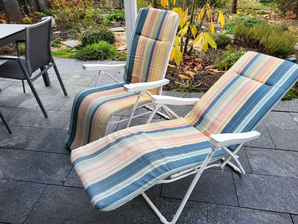 GartenKlappstühle mit Auflagen, 2 Stück Kaufen auf Ricardo