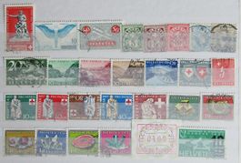 Lot de timbres oblitérés, principalement PRO PATRIA