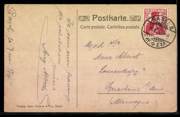Cartoline postali: Basel, Spatenring und Pauluskirche mit S – Usato da Berlin venduto da bartko-reher 1