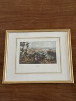 Zürich 1855 gerahmt, Heinrich Zollinger Aquatinta-Radierung,