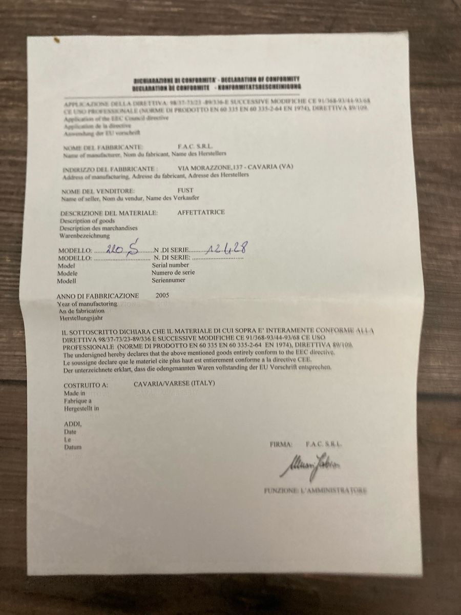 Fust Elettrodomestici da cucina: Aufschnittmaschine Fust S220 – Usato da Allschwil venduto da thi_c6pb 7