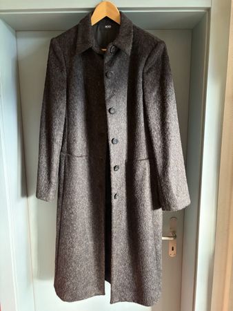 Schokobrauner Wollmantel von Boss