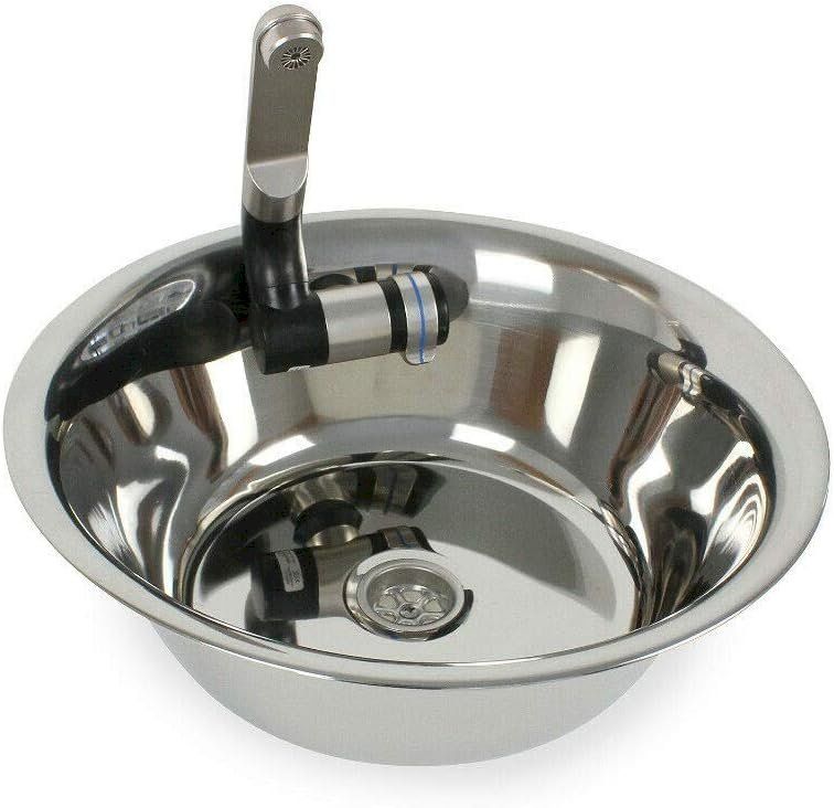 Véhicules de camping: 12V Camping Spüle 28 cm Rund Set – Neuf avec emballage d'origine à Bottighofen par zaap 1