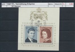 1967 FL, "Vermählung Erbprinz" - Block, ET - Stempel