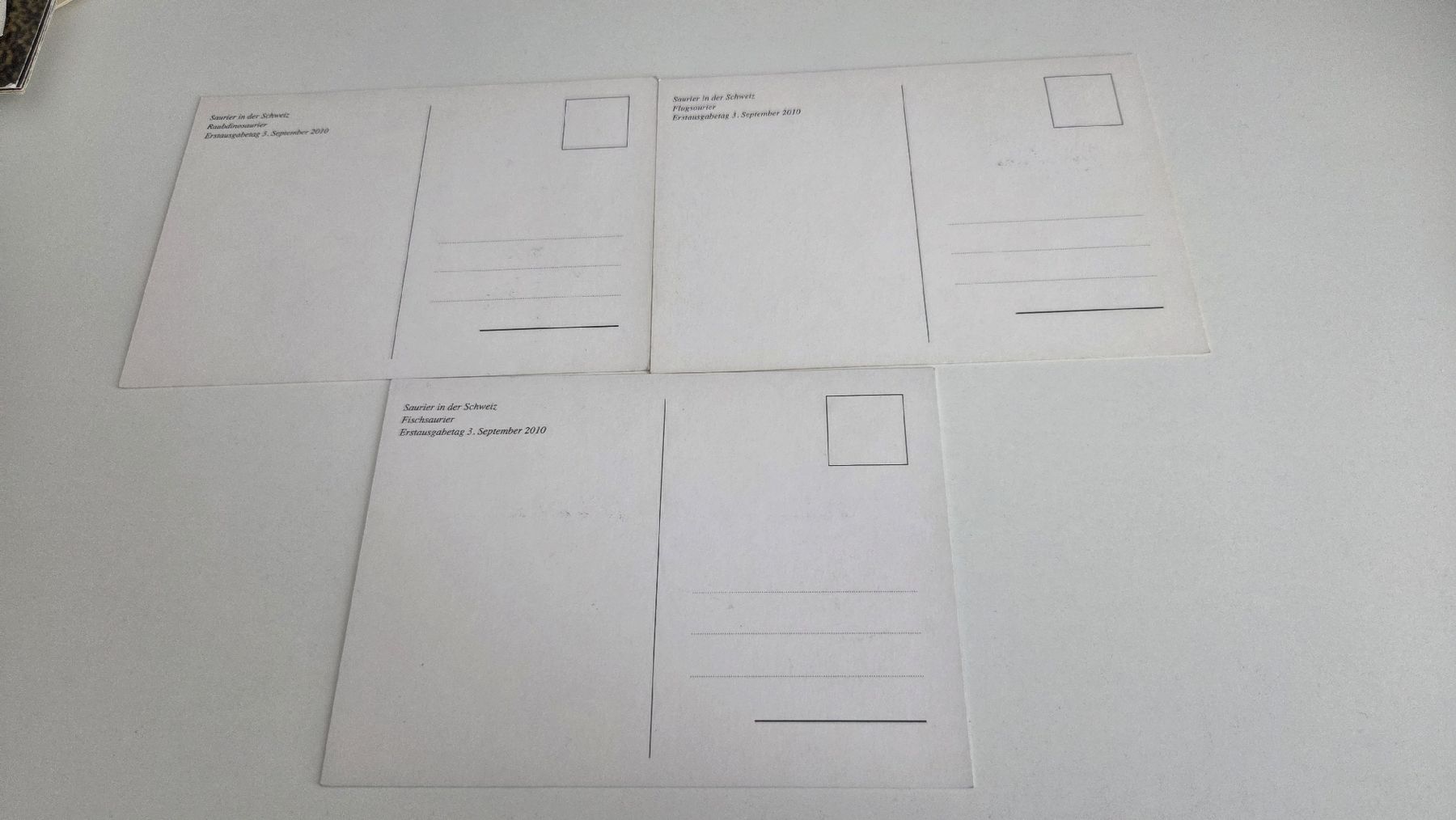 Tous les timbres: 2010 FDC Maximumkarten Saurier der Schweiz – D'occasion à Arni AG par Moth68 1