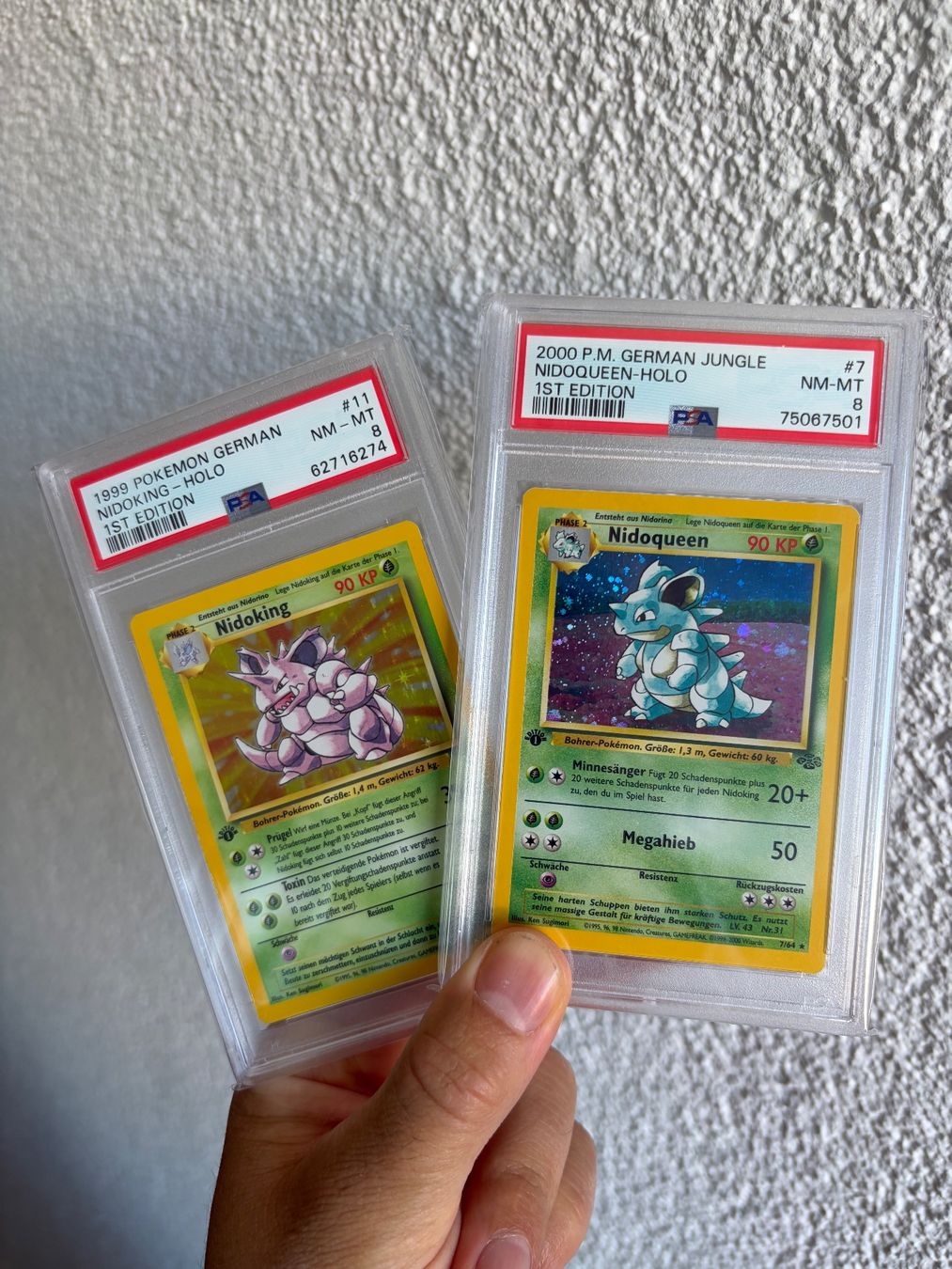 Pokémon Carte collezionabili: Nidoking Nidoqueen 1. Edition PSA 8 – Usato da Kesswil venduto da tim_t2rm