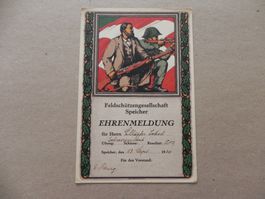 Karte Speicher Appenzell AR Schiessen Schützenfest 1930