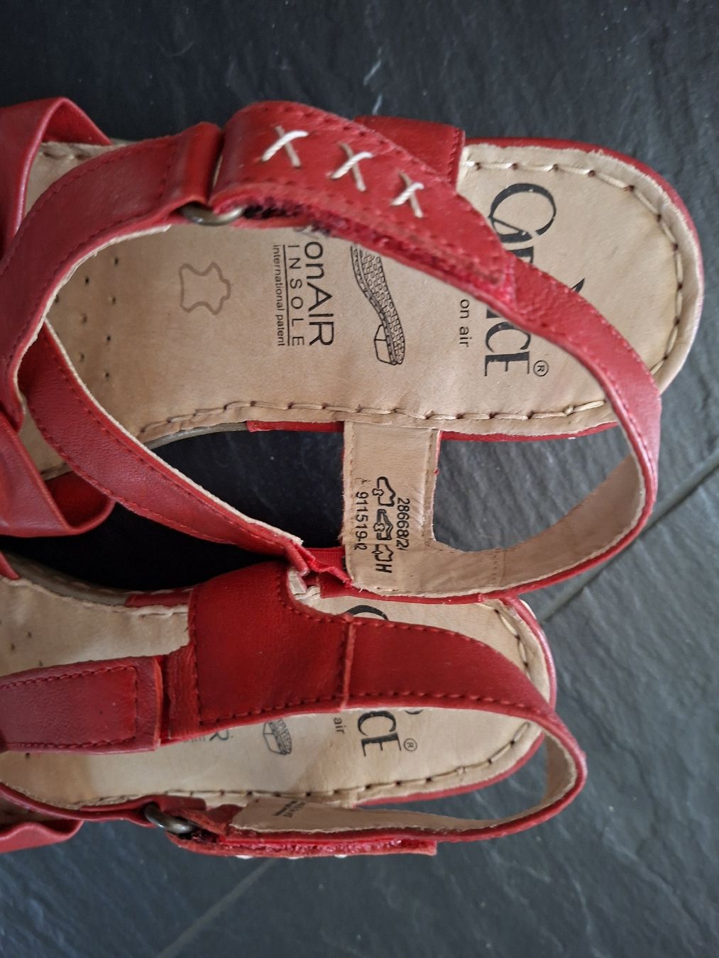 Scarpe da donna: Caprice Sandalen Leder rot Gr.37 – Usato da Barzheim venduto da spitz01 2