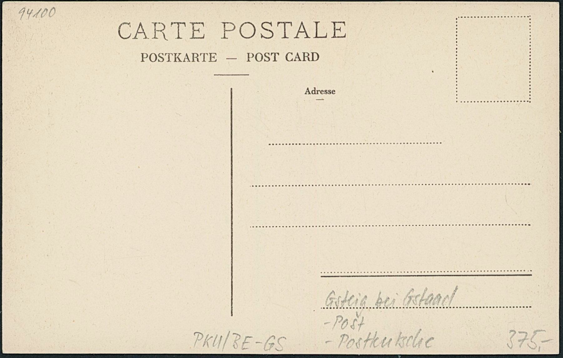Cartoline postali: BE Gsteig bei Gstaad - Post - Postkutsche – Nuovo (secondo la descrizione) da Schindellegi venduto da leecollect 1