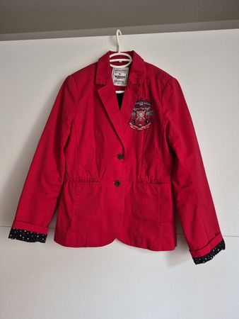 Damen Blazer Soccx rot mit Stickereien Grösse M