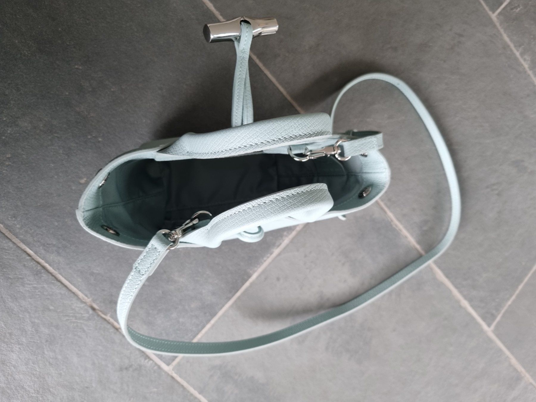 Longchamp Borse da donna: Longchamp Umhängetasche, hellblau – Nuovo (secondo la descrizione) da Elfingen venduto da koala99 2