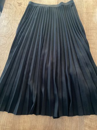 COS JUPE/ROCK Plißee GR.38/40/M schwarz / Lagen assimetrisch