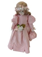 super schöne Porzellanpuppe mit rosa Kleid ab nur CHF 1.-!!!