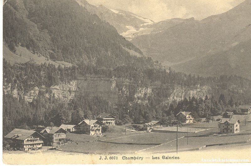 Cartoline postali: Champéry - Les Galeries + ca. 1910 – Usato da Emmenbrücke venduto da teestube