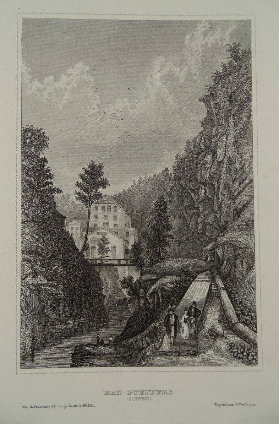 Incisioni: PFÄFERS "PFEFFERS", STAHLSTICH UM 1850 – Usato da Grüningen venduto da Kartensammler 1