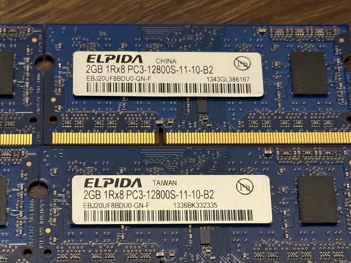 Memoria / RAM: 4x 2GB PC3-12800S DDR3 RAM SODIMM – Usato da Uster venduto da Sasisa 2