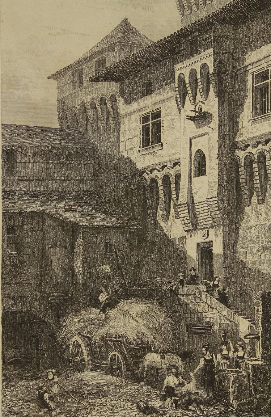 Stiche: CHÂTEAU DE WUFFLENS, STAHLSTICH 1838 – Gebraucht aus Grüningen von Kartensammler 2