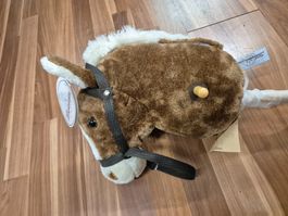Teddykompaniet Steckenpferd Pferd braun weiss neu
