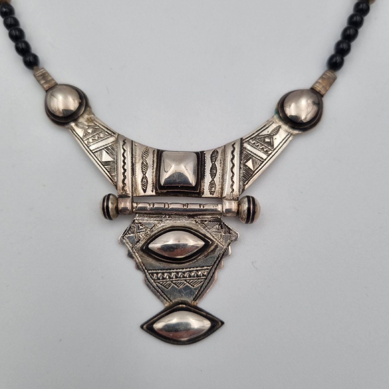 Catenine: Tuareg Silberkette mit Onyx – Usato da Kölliken venduto da ter_lkc7 2