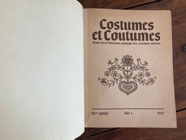 Costumes et Coutumes Revue 20e année No 1 1947