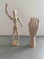 Gliederpuppe und Modellhand  Holz neuwertiger Zustand