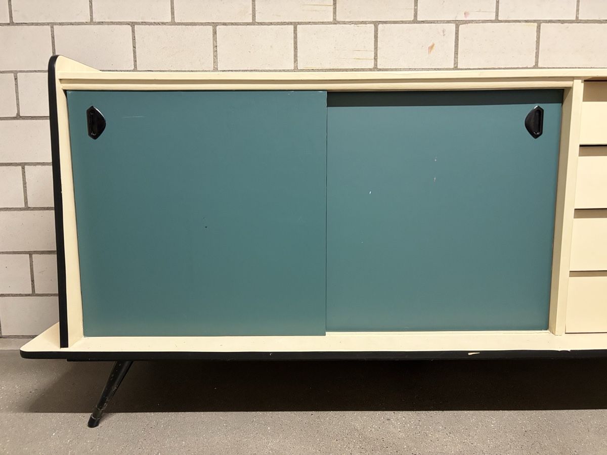 Cassettiere: Vintage Sideboard mit Schiebetüren & Schubladen – Usato da Meggen venduto da Anjsch1990 1