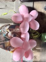 Lot de 2 lampes murales en forme de fleur rose – Bon état