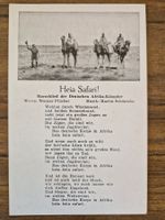 Ansichtskarte 1. Weltkrieg Liedkarte Afrika-Kämpfer
