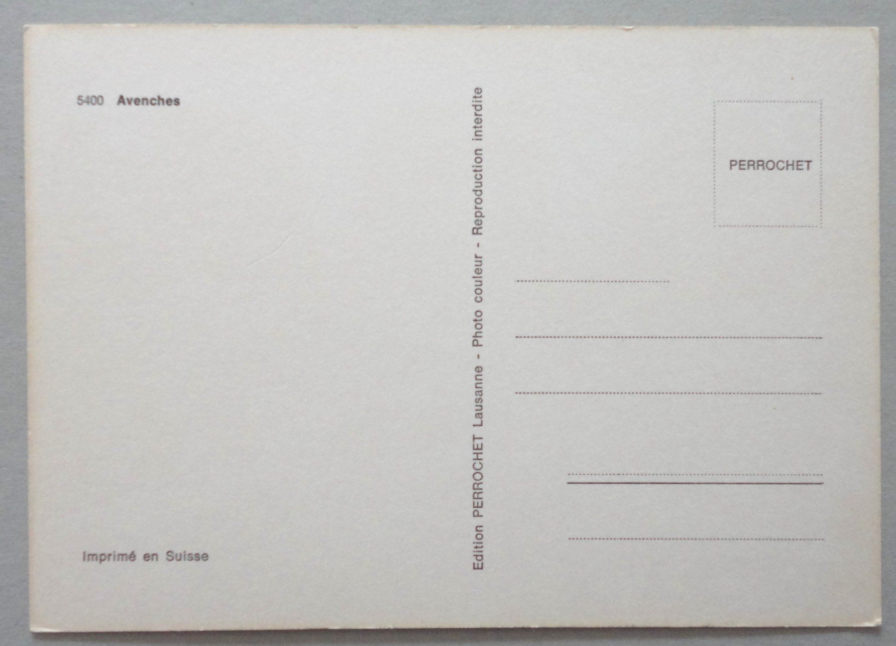 Cartoline postali: Avenches – Usato da Fétigny venduto da Billy2miny 1