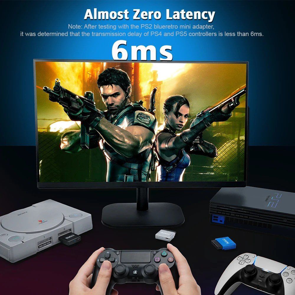 Console: Bluetooth Adapter Empfänger PS1 PS2 kabellos Controller – Nuovo e nell'imballaggio originale da Genève venduto da Promo- 5