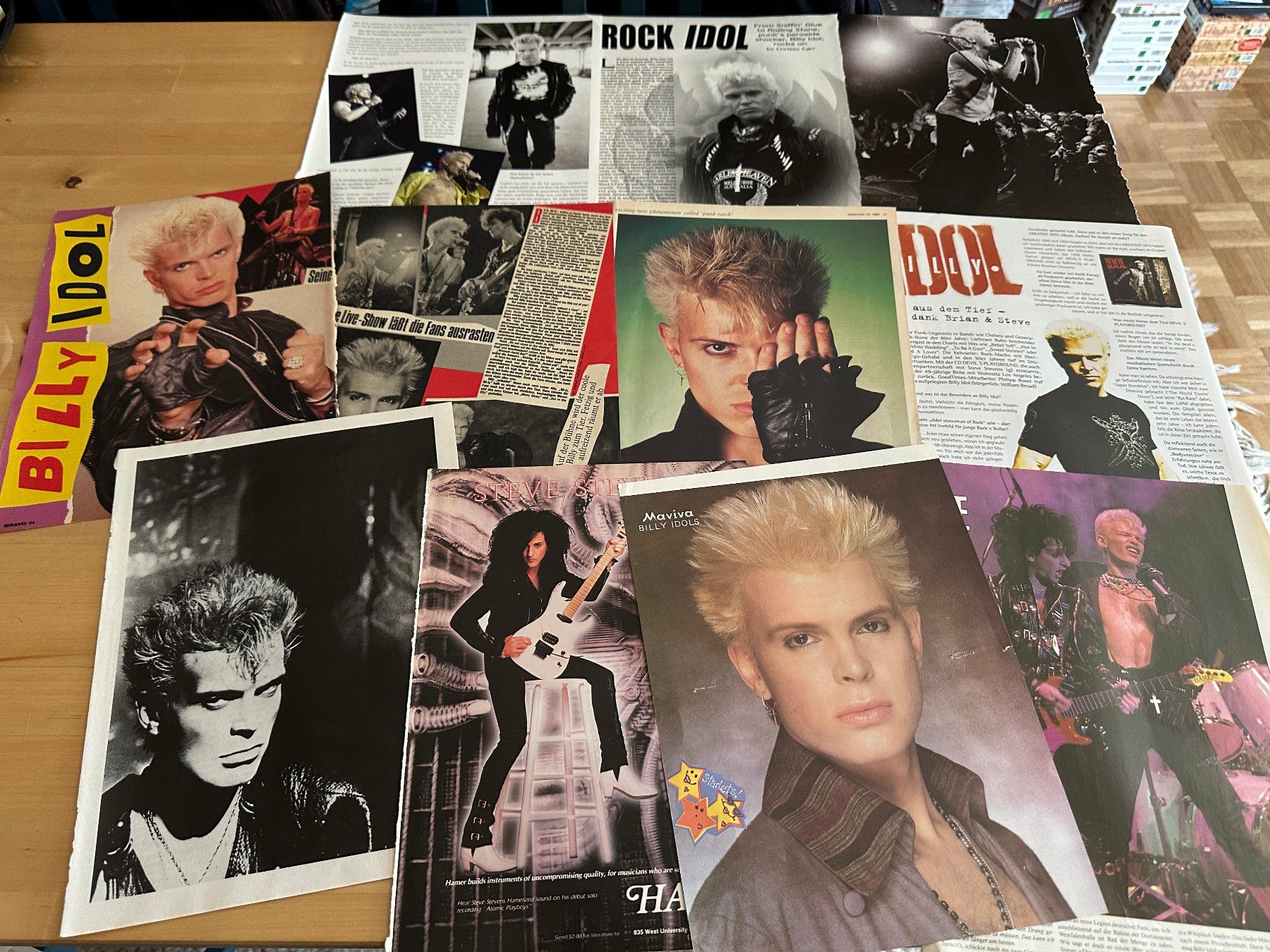 Riviste & Magazine: BILLY IDOL STEVE STEVENS GENERATION X PUNK Berichte Poster – Usato da Basel venduto da Partridge 4
