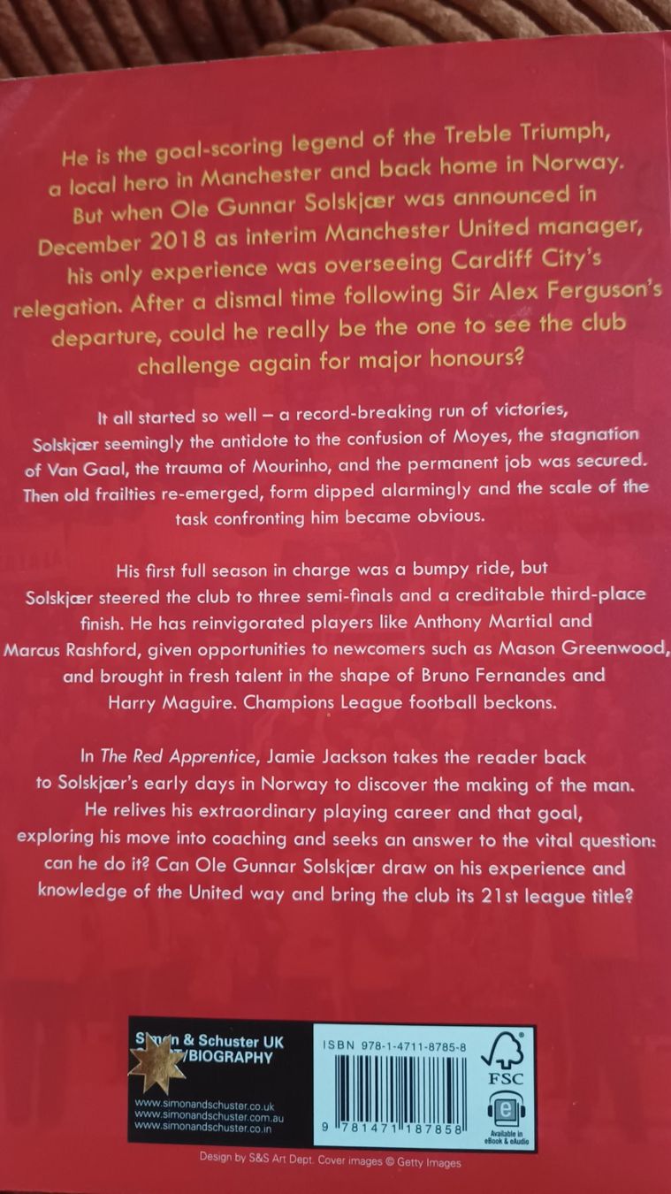 Libri: The Red Apprentice / Jamie Jackson / üb. Ole Gunnar Solskjær – Usato da Basel venduto da ann_frw2 3