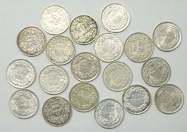 Schweiz 19 x 50 Rappen 1944-1968