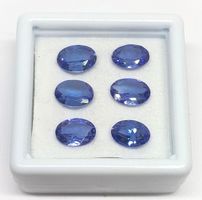 6x Tanzanites ovales 4.39 ct - 7x5 mm - Valeur 950.- Fr.