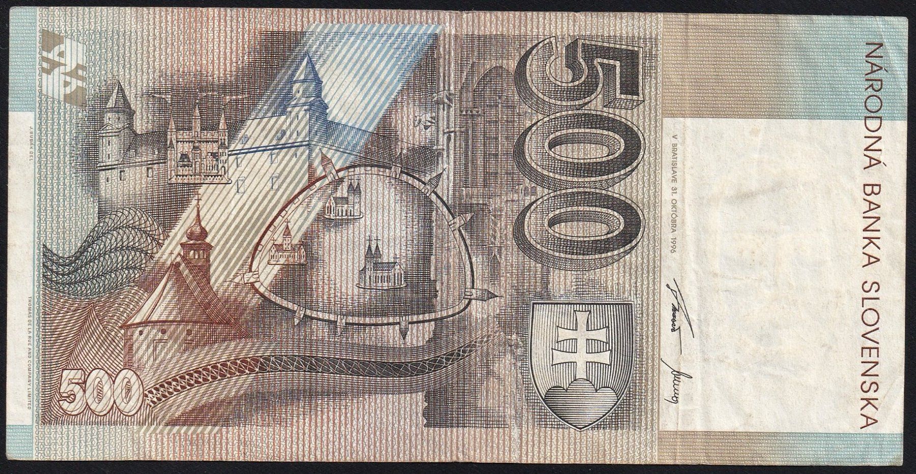 Banknoten: Slowakei 500 Korun 1996 – Gebraucht aus Brugg AG von banknoten_muesli 1