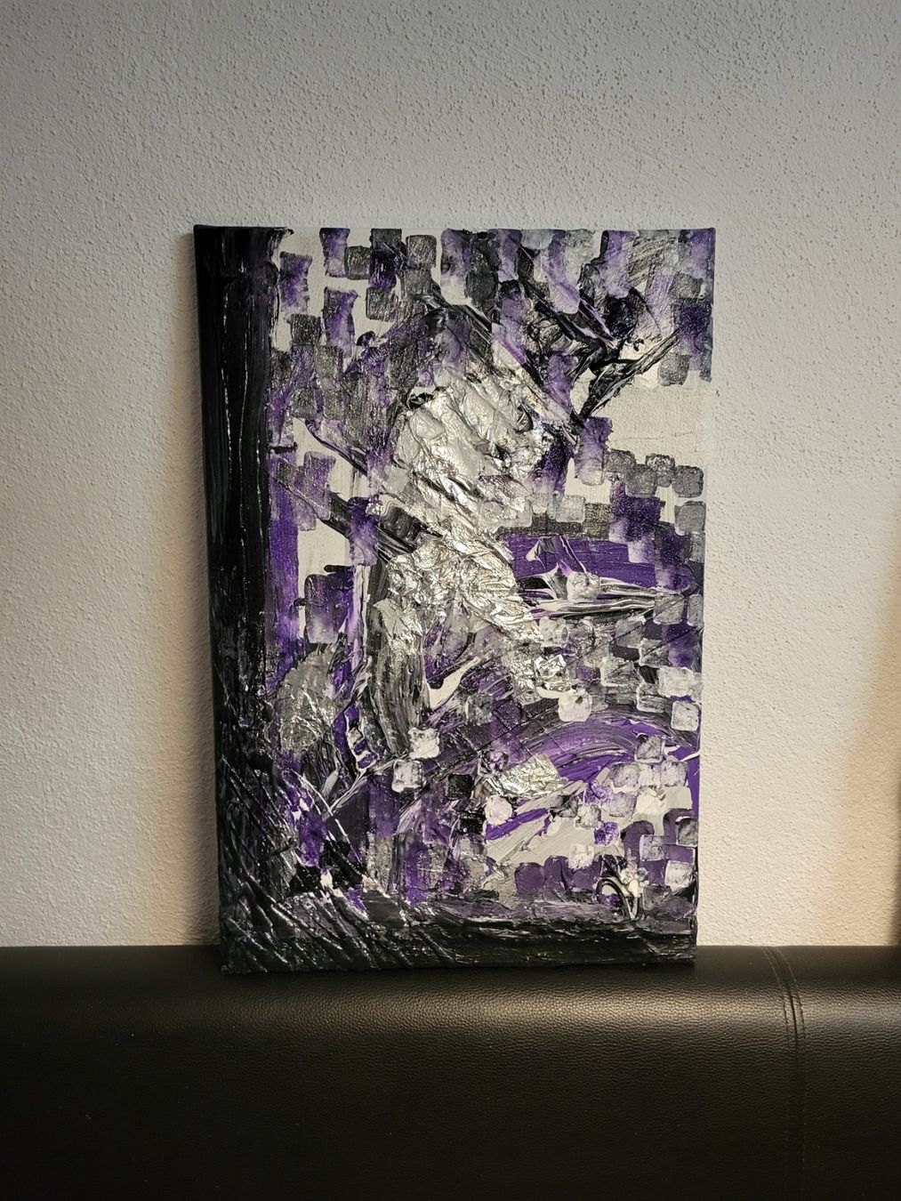 Posters & Illustrations: Bilder Trilogie schwarz-violett-weiss – D'occasion à Einsiedeln par Lunajune1 3